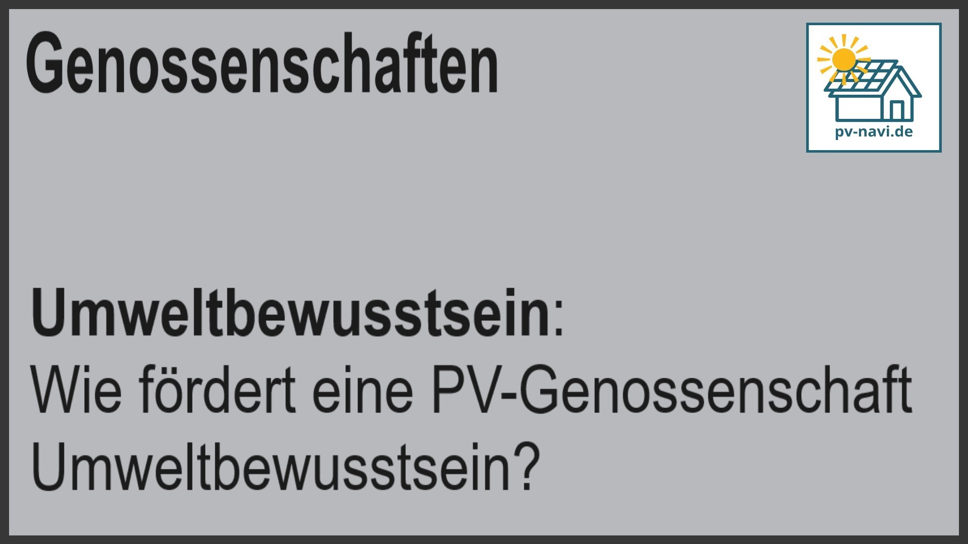 Stichwort Umweltbewusstsein: Förderung durch erneuerbare Energien und Bildung - FAQ