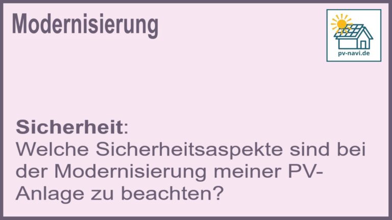 Stichwort: Sicherheit PV-Anlage - FAQ.
