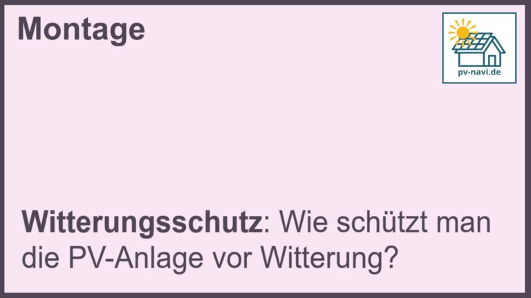 Stichwort Witterungsschutz: Schutzmaßnahmen ergreifen.-FAQ