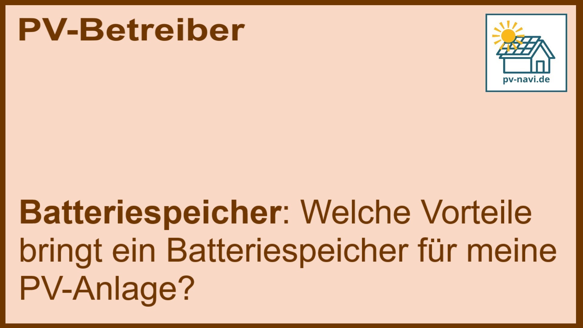 Vorteile von Batteriespeichern - FAQ