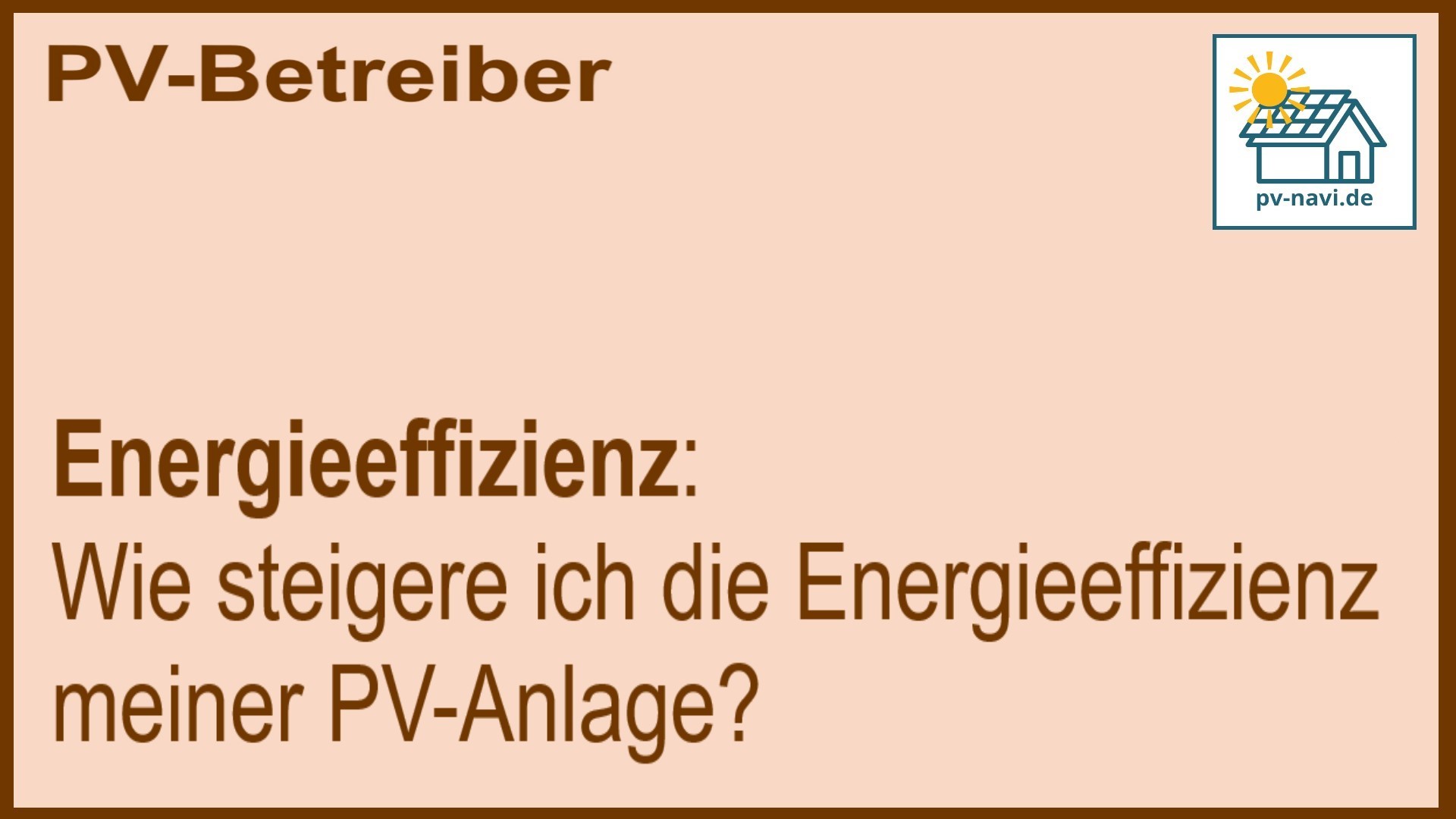 Stichwort Energieeffizienz: Maßnahmen zur Optimierung - FAQ