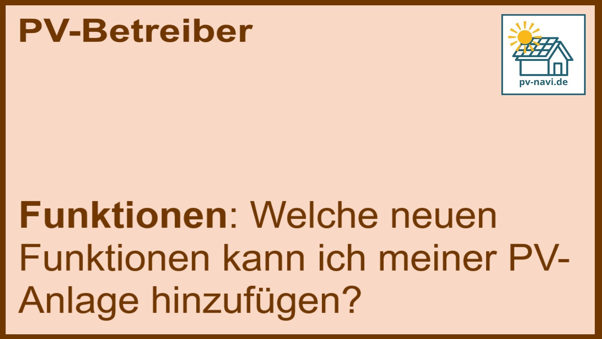 Stichwort Funktionen: Anlage durch Upgrades erweitern - FAQ