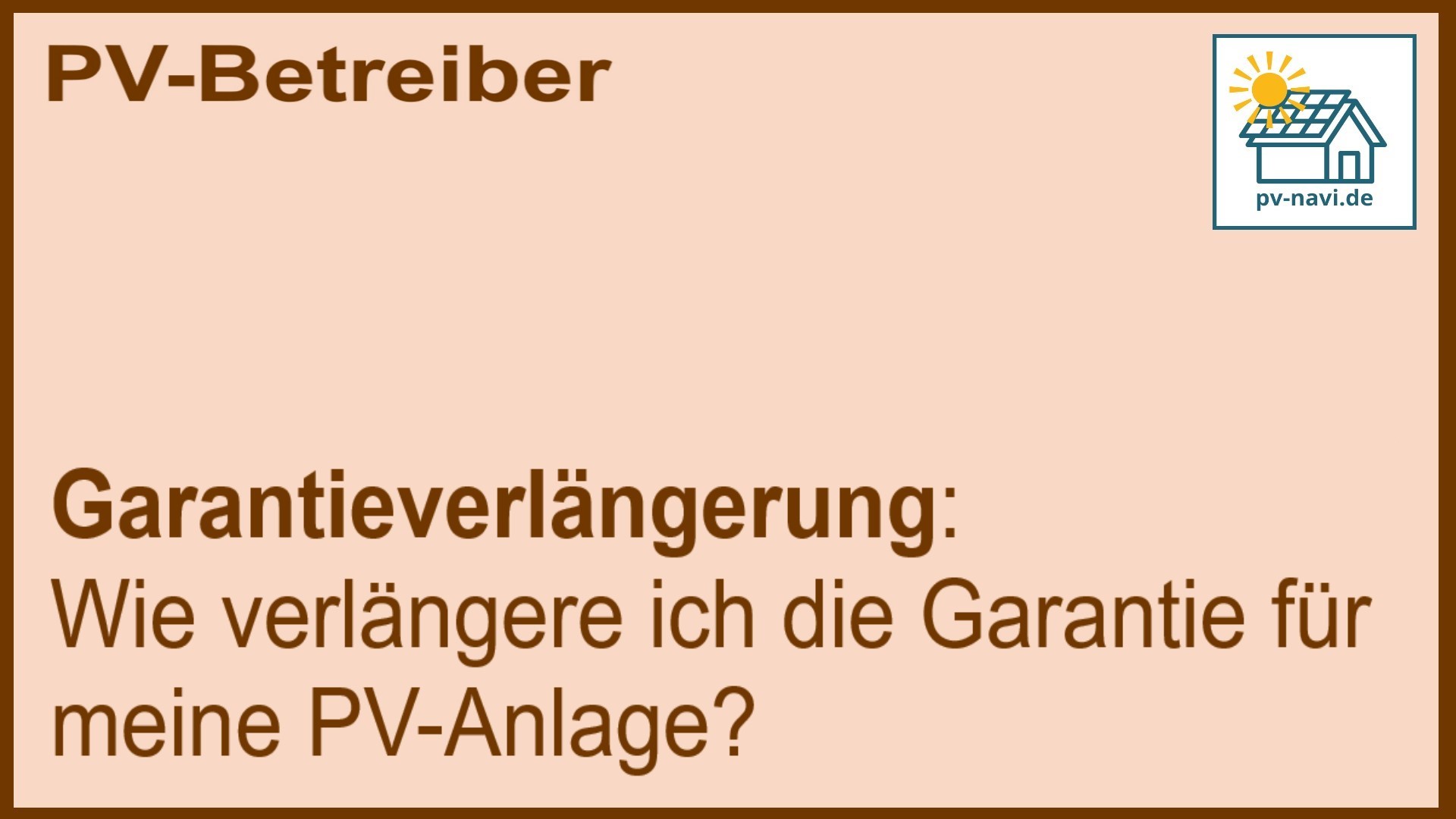 Stichwort Garantieverlängerung: Optionen prüfen - FAQ