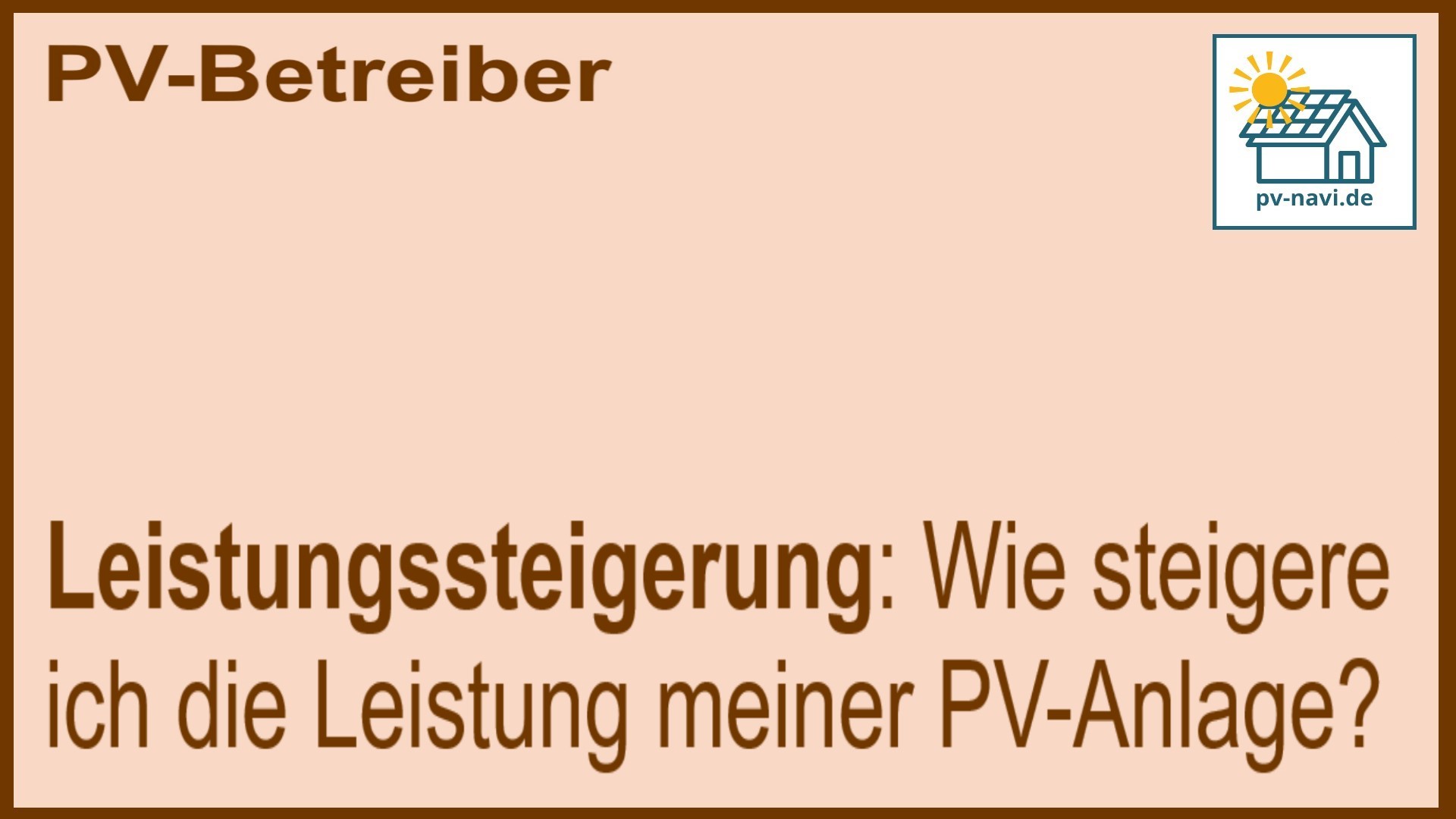 Stichwort Leistungssteigerung: Effizienz erhöhen - FAQ