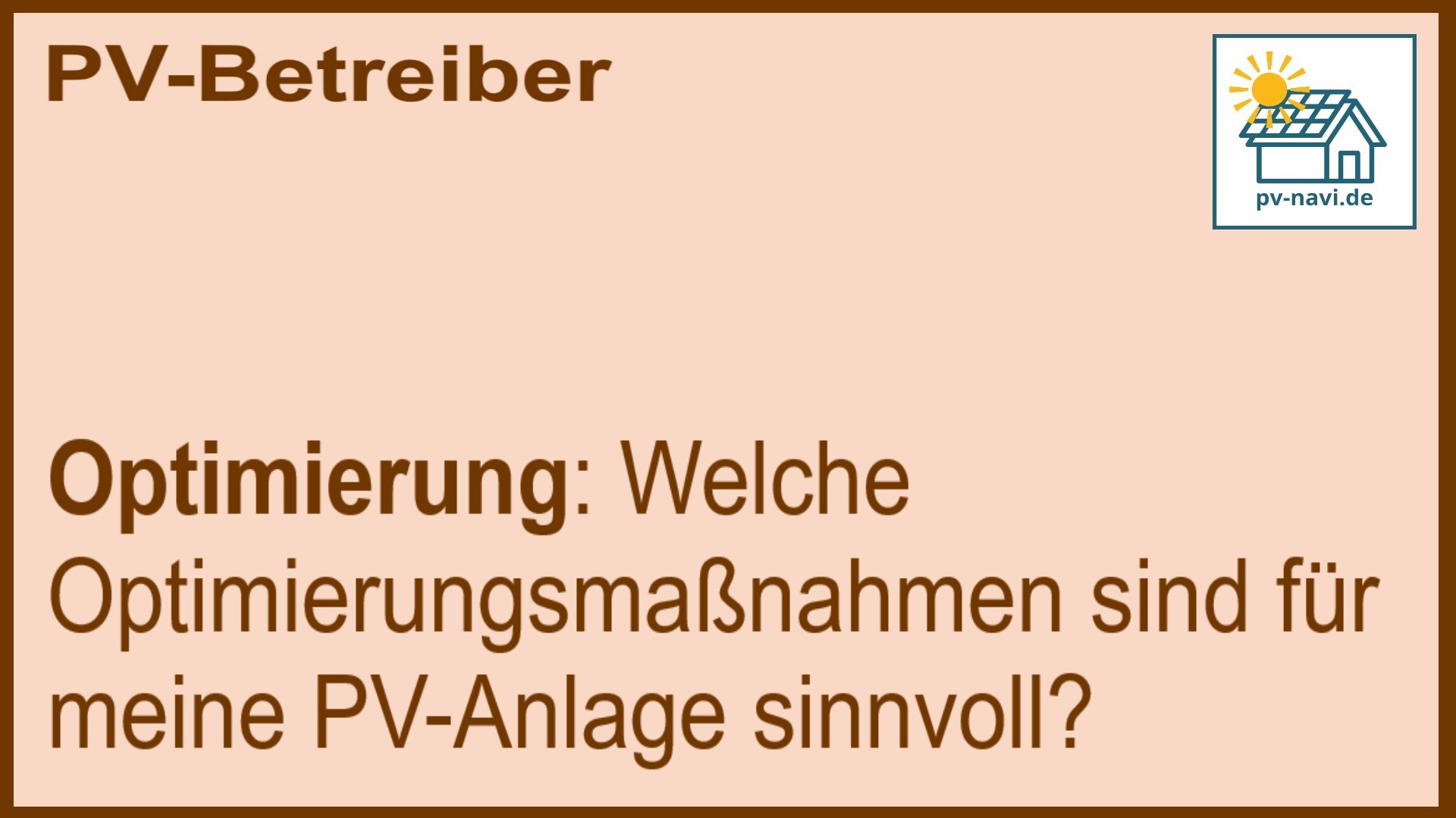Stichwort Optimierung: Effizienz und Ertrag verbessern - FAQ