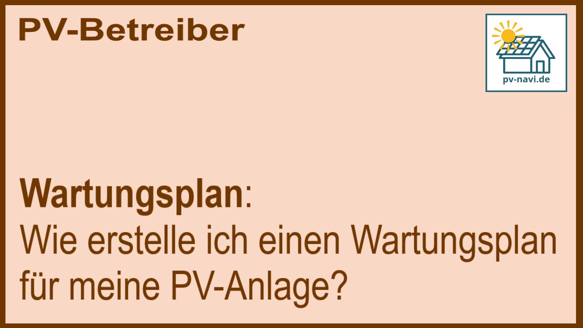 Stichwort Wartungsplan: Struktur und Planung - FAQ
