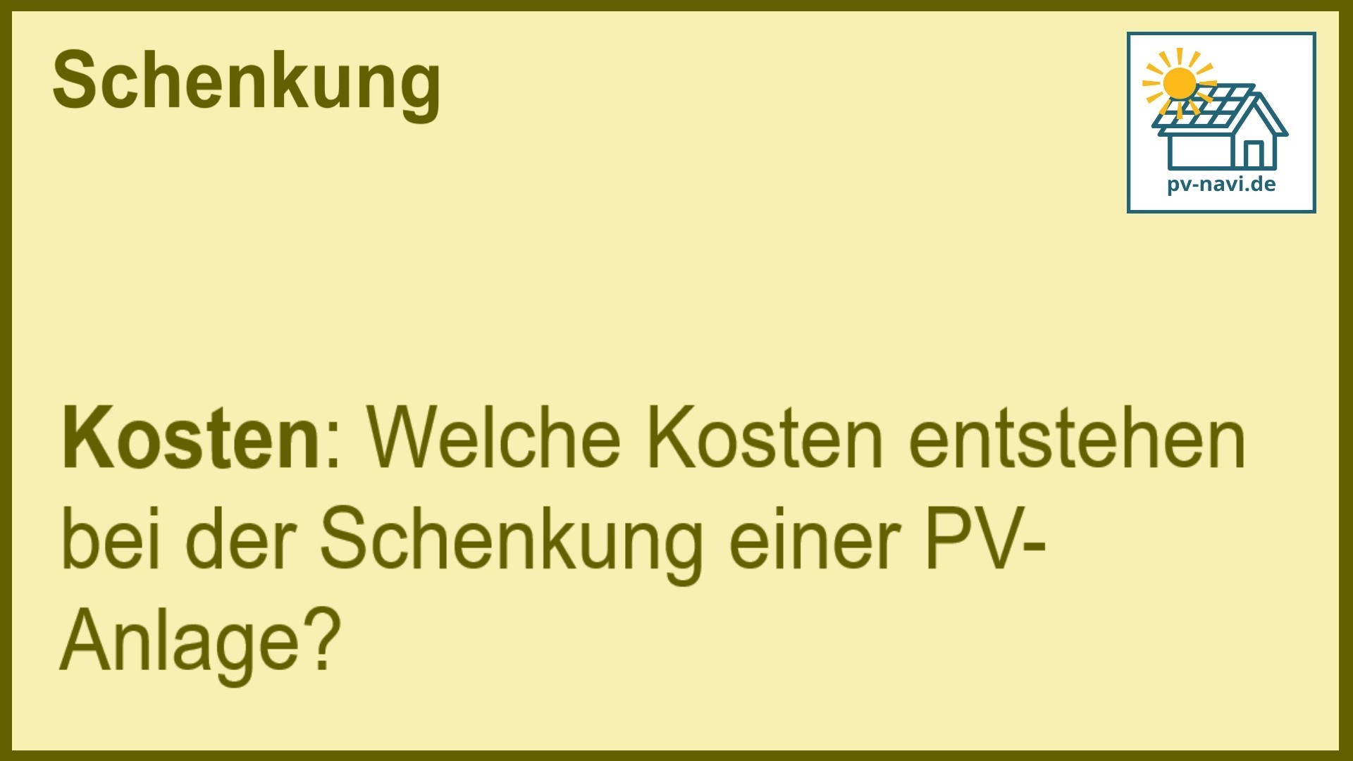 Stichwort „Kosten“ bei Schenkung: Notarkosten und Übertragungskosten. -FAQ