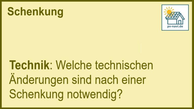 Stichwort „Technik“ nach Schenkung: Notwendige Anpassungen und Updates. -FAQ