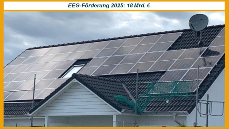 Symbolfoto einer Photovoltaikanlage, die im Rahmen der EEG-Förderung zur Energiewende beiträgt.