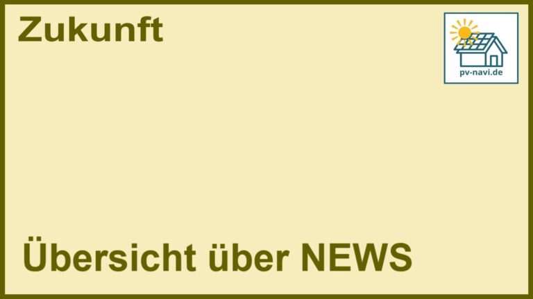 Bild mit dem Text: Übersicht über Photovoltaik-News zum Thema "Zukunft"