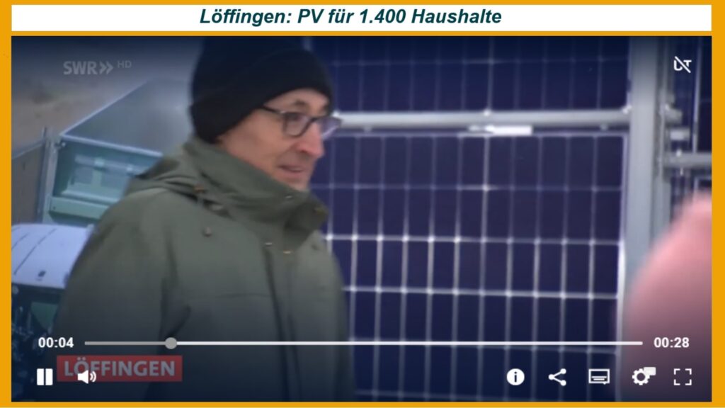 Im SWR Film: Cem Özdemir bei der Eröffnung des Agrisolarparks in Löffingen, der Solarstrom und Landwirtschaft kombiniert.