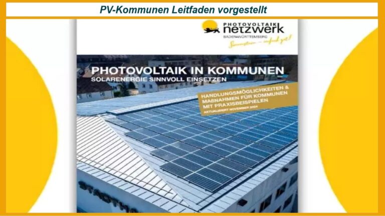 Screenshot der Veranstaltung „Photovoltaik in Kommunen“ – Vorstellung eines aktualisierten Leitfadens mit Best Practices.