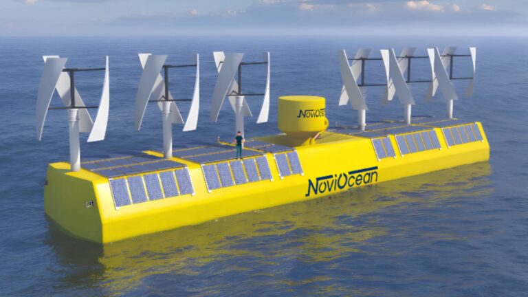 Der schwedische Hybrid Energy Converter NoviOcean kombiniert Wellen-, Wind- und Solarenergie für die Energiewende.