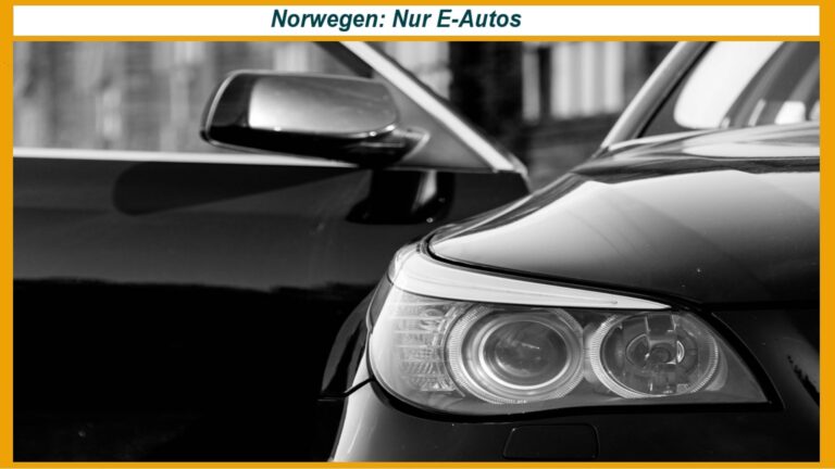 Detailansicht eines E-Autos, Symbol für nachhaltige Mobilität und die Energiewende in Norwegen.