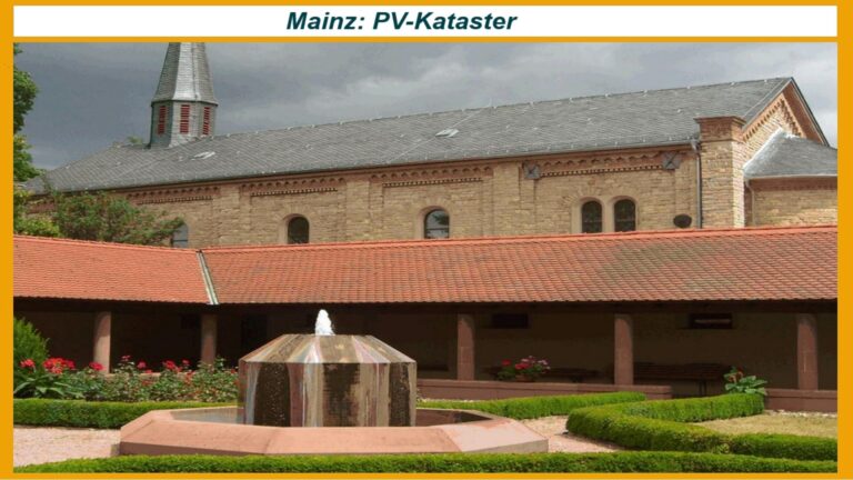 Das Solarkataster des Bistums Mainz zeigt die Dachflächen, die für Photovoltaikanlagen geeignet sind.