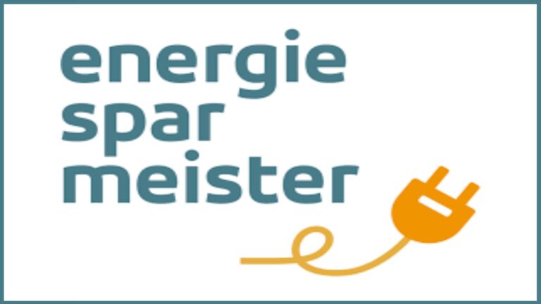 Logo des Energiesparmeister-Wettbewerbs – Auszeichnung für kreative Klimaschutz- und Energiesparprojekte an Schulen.