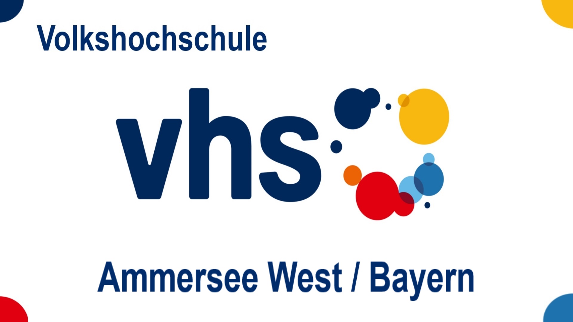 Logo der Volkshochschule Ammersee West, Bayern, Bildungsangebote zu Energiespeichern, Solar, Energiewende und Photovoltaik.