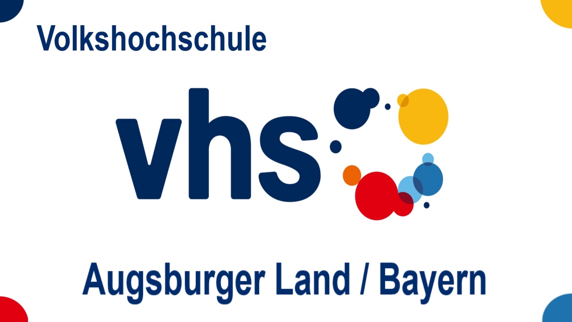 Logo der Volkshochschule Augsburger Land, Bayern, Kurse zu Energiespeichern, Energiewende, Solar und Photovoltaik.