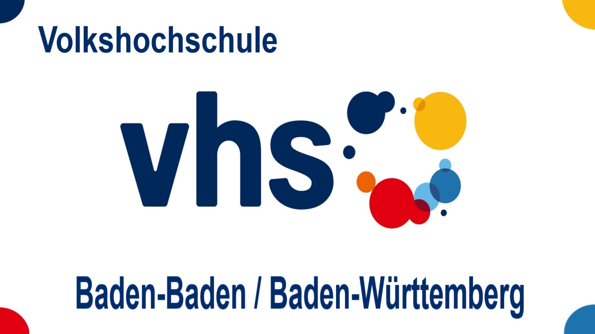 Logo der VHS Baden-Baden – Kurse zu Photovoltaik, Solarenergie und Energiespeichern.