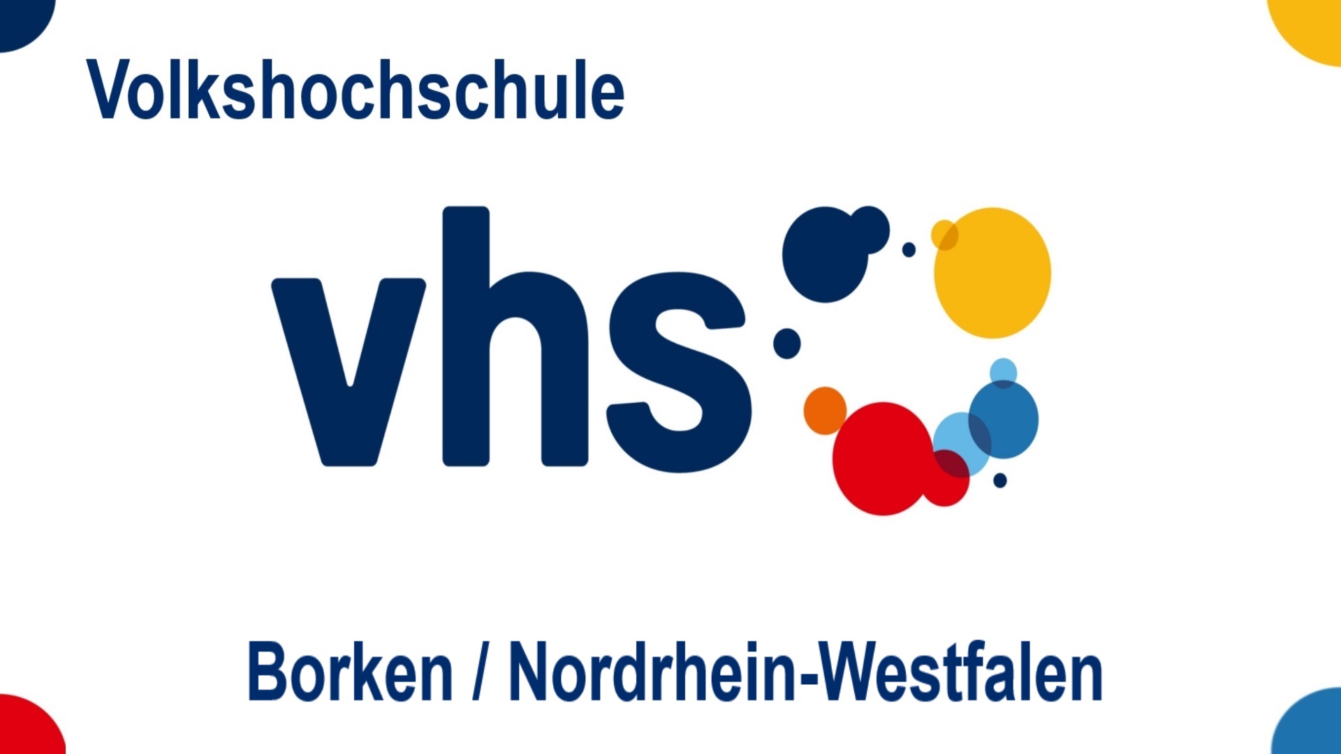 Logo der Volkshochschule Borken in Nordrhein-Westfalen, Bildungsangebote zu Energiespeichern, Solar, Energiewende und Photovoltaik.