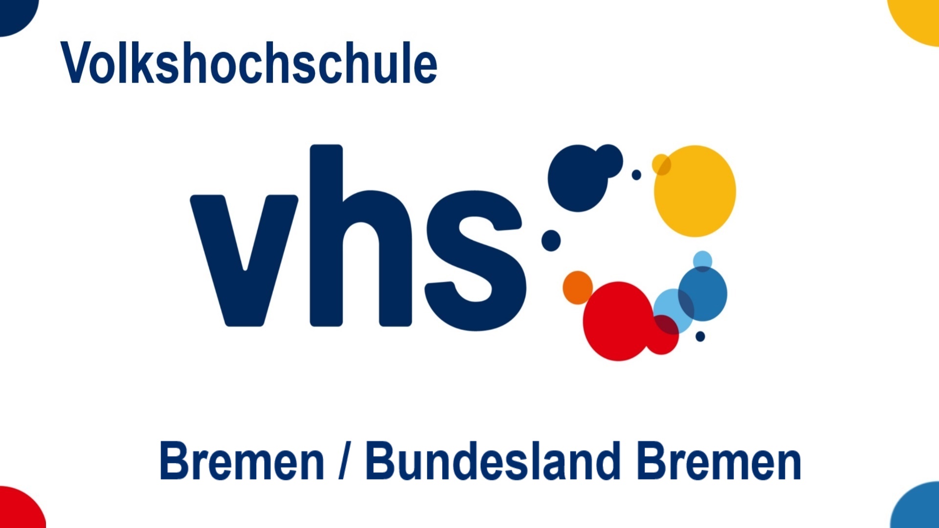 Logo der Volkshochschule Bremen in der Hansestadt Bremen, Angebote zu Energiespeicher, Energiewende, Solar und Photovoltaik.