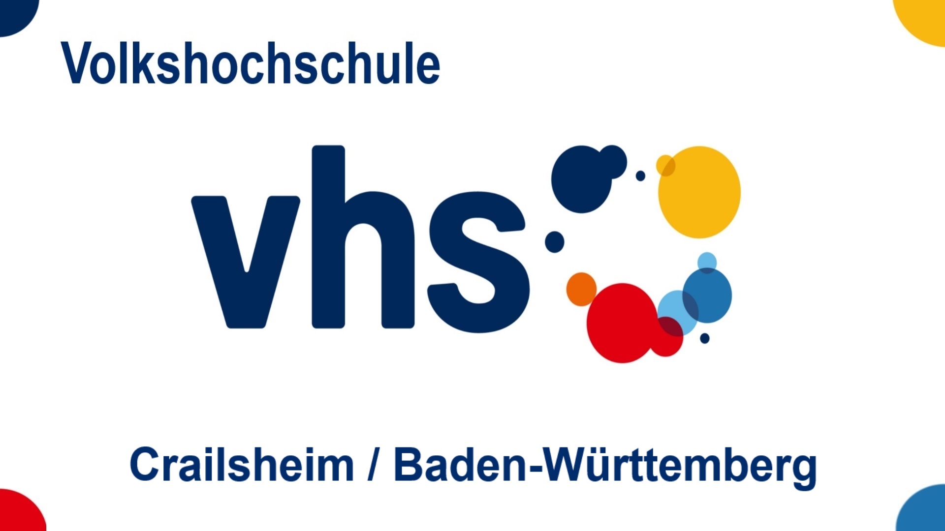 Logo der VHS Crailsheim – Bildung zu Photovoltaik, Solarenergie und nachhaltiger Stromspeicherung.