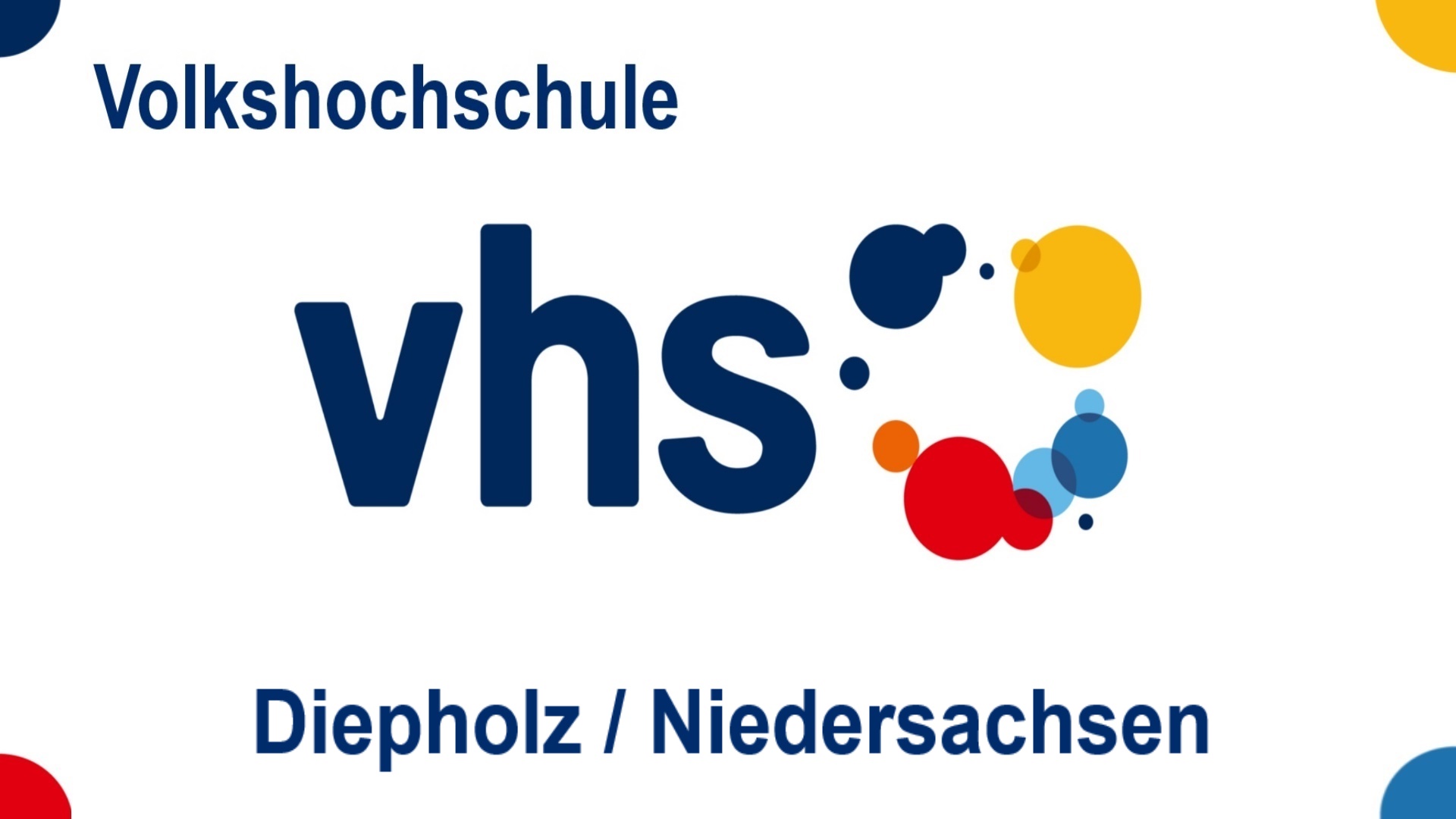 Logo der Volkshochschule Diepholz in Niedersachsen, Bildungsangebote zu Energiespeichern, Solar, Energiewende und Photovoltaik.