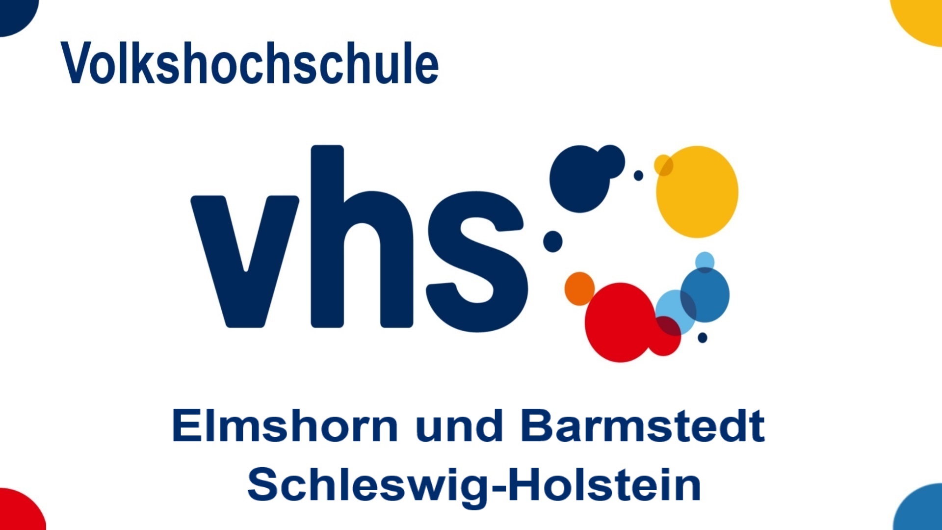 Logo der Volkshochschule (VHS) Elmshorn und Barmstedt in Schleswig-Holstein, Angebote zu Energiespeichern, Solar, Energiewende und Photovoltaik.