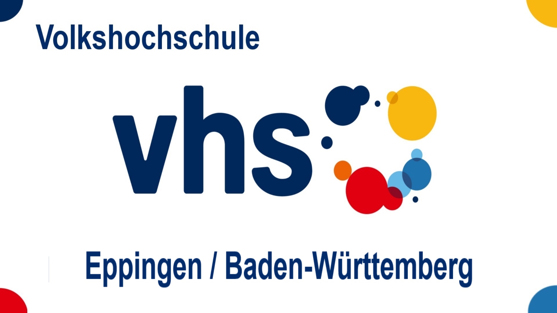 Logo der Volkshochschule Eppingen, Bildungsangebote zu Energiespeicher, Energiewende, Solar und Photovoltaik.