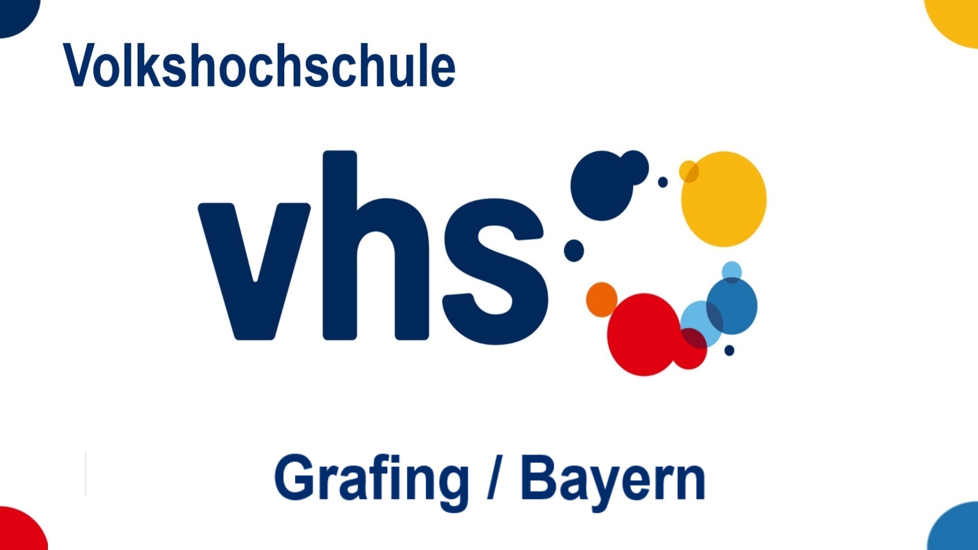 Logo der Volkshochschule Grafing, Bayern, Bildungsangebote zu Energiewende, Solar und Photovoltaik.