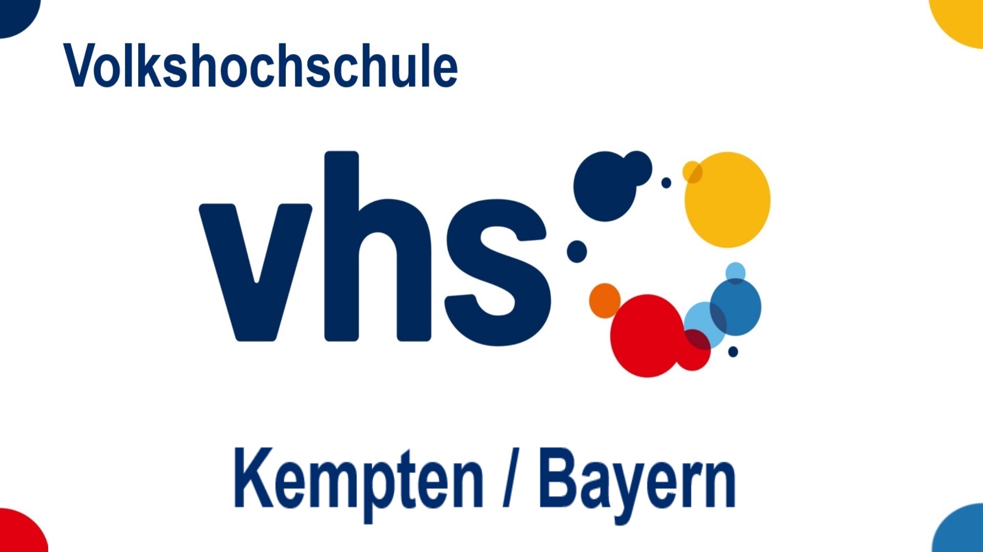 Logo der Volkshochschule Kempten, Bildungsangebote zu Energiespeichern, Solar, Energiewende und Photovoltaik.