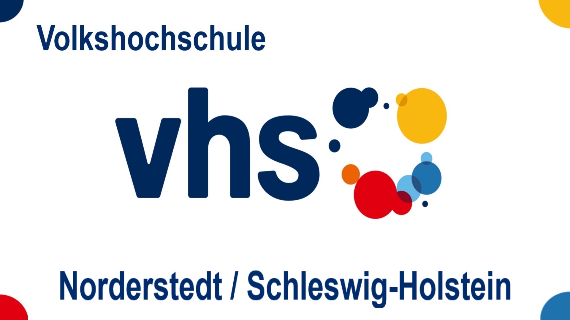 Logo der Volkshochschule (VHS) Norderstedt in Schleswig-Holstein, Bildungsangebote zu Energiespeichern, Solar, Energiewende und Photovoltaik.