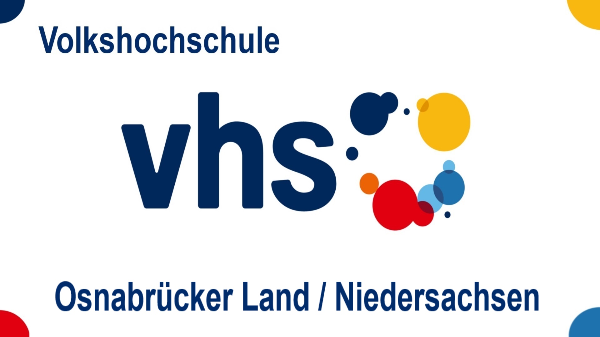 Logo der Volkshochschule Osnabrücker Land in Niedersachsen, Bildungsangebote zu Energiespeichern, Solar, Energiewende und Photovoltaik.