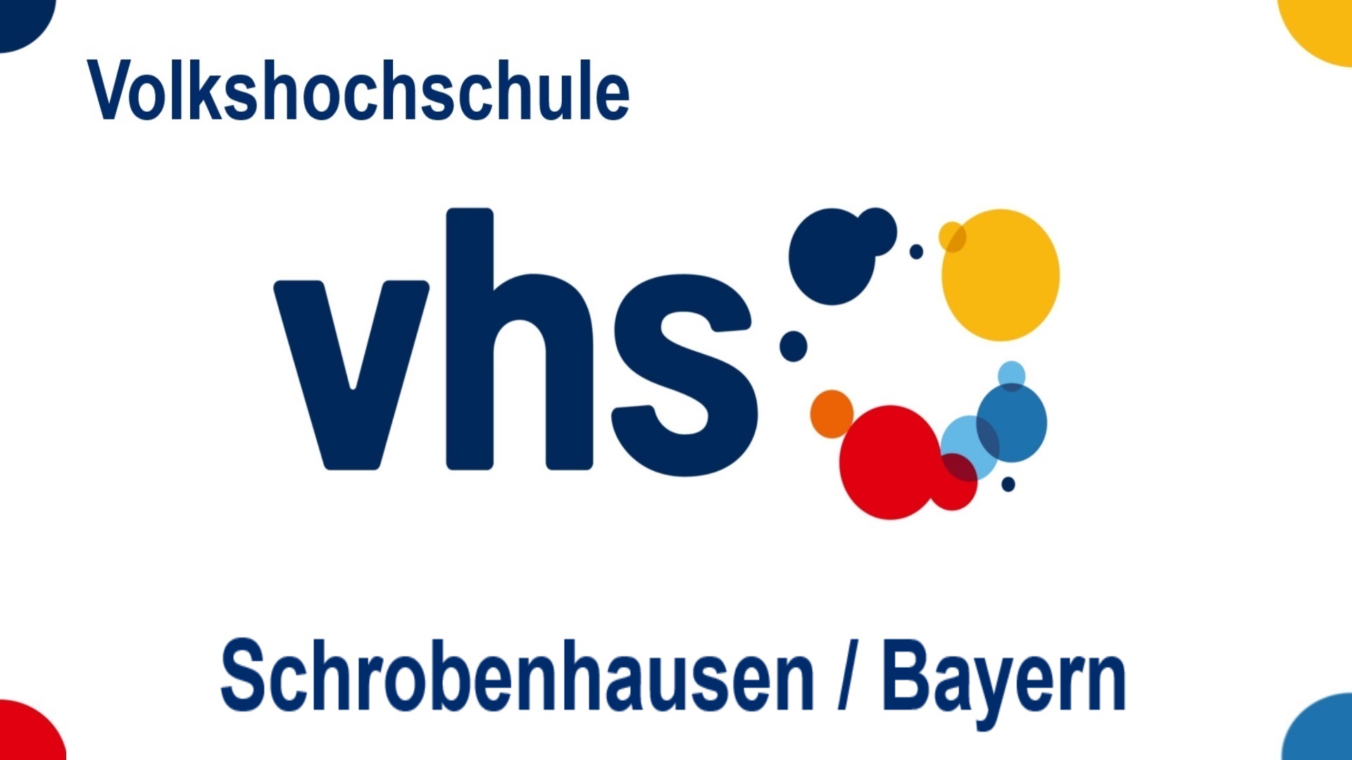 Logo der Volkshochschule Schrobenhausen in Bayern, Kurse zu Energiespeichern, Energiewende, Solar und Photovoltaik.