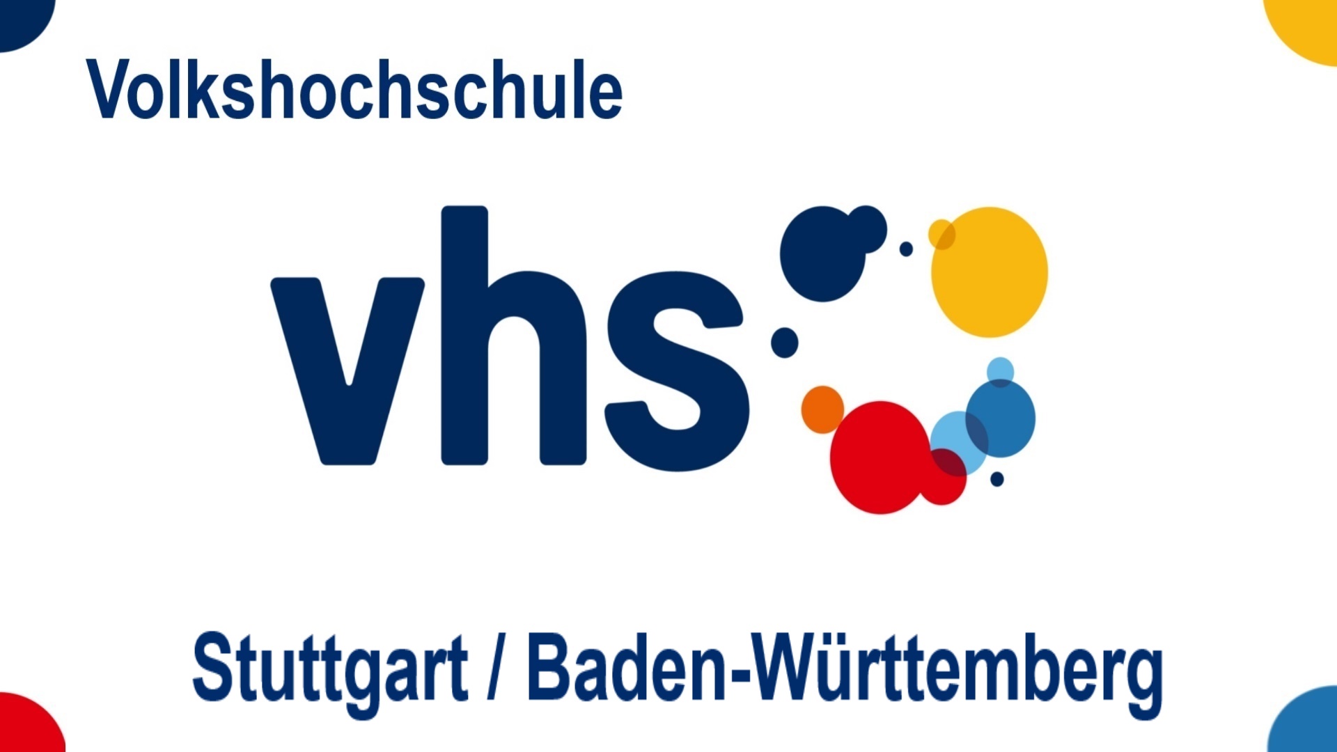 Logo der Volkshochschule Stuttgart, Angebote zu Solarenergie, Photovoltaik, Energiewende und Energiespeichern.