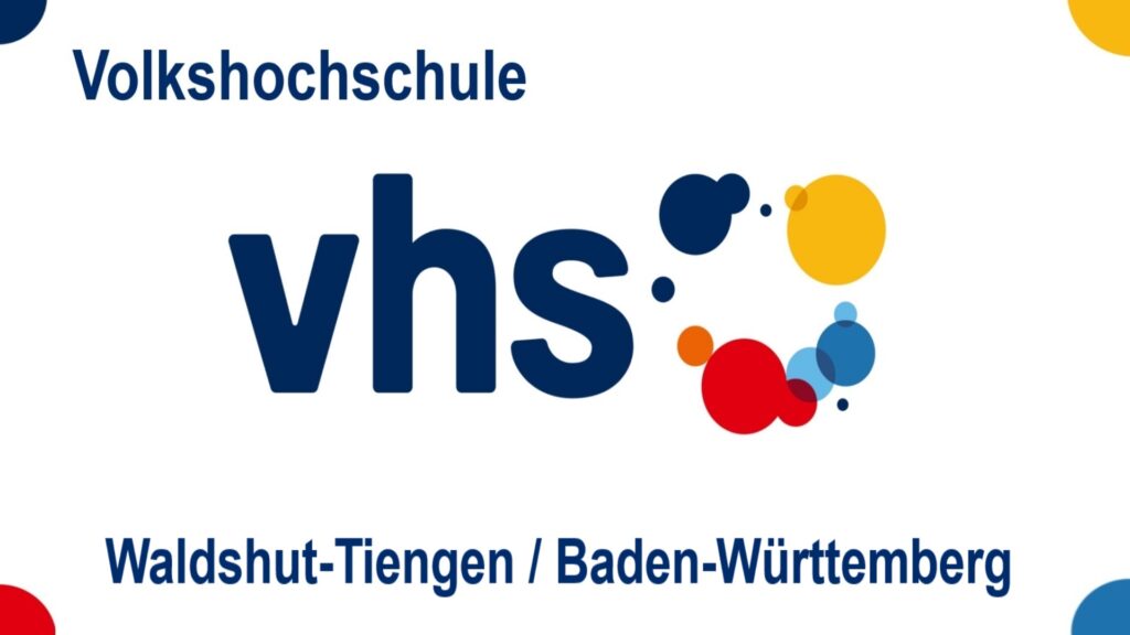 Logo der Volkshochschule Waldshut-Tiengen, Kurse zu Solarenergie, Photovoltaik, Energiespeichern und Energiewende.