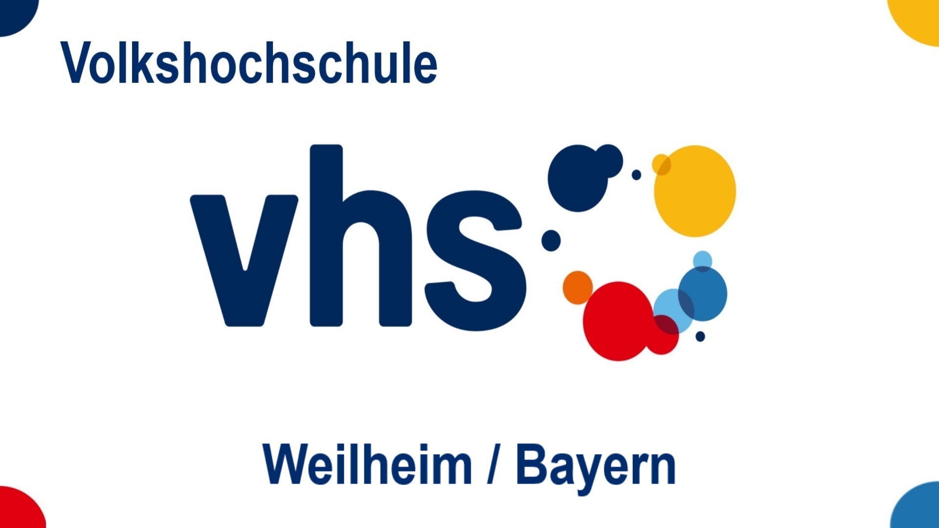 Logo der Volkshochschule Weilheim in Bayern, Bildungsangebote zu Energiespeicher, Energiewende, Solar und Photovoltaik.