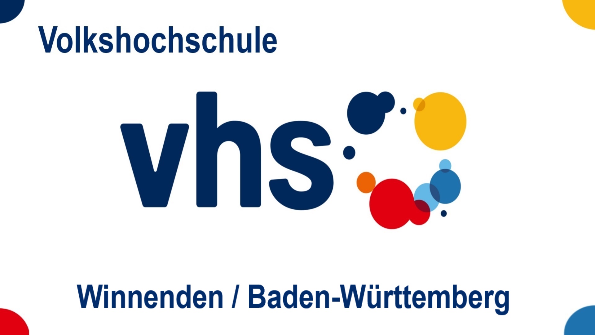 Logo der Volkshochschule Winnenden, Bildungsangebote zu Solarenergie, Energiewende und Photovoltaik.