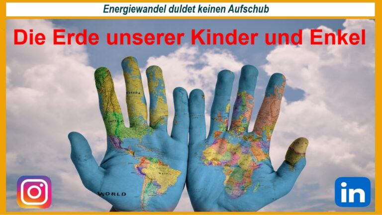 Die Entwicklung der Erde liegt in unseren Händen – ein Symbol für Nachhaltigkeit, Energiewende und Zukunftssicherung.