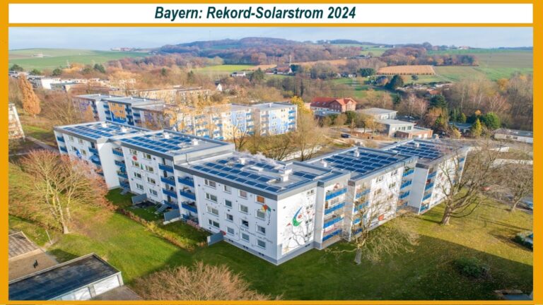 Fotovoltaikanlage auf einem Wohngebäude, das 2024 die höchste Solarstromernte erzielte.