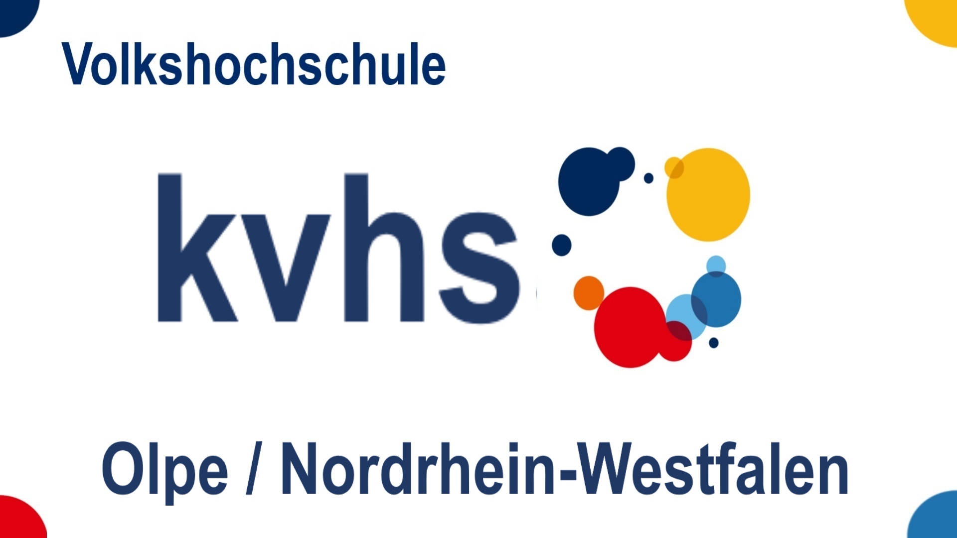 Logo der Volkshochschule (kvhs) Olpe in Nordrhein-Westfalen, Bildungsangebote zu Energiespeichern, Solar, Energiewende und Photovoltaik.