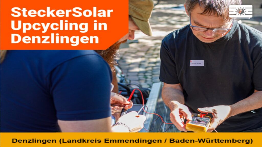 Workshop für nachhaltige Energie: Upcycling von Solarpanels zu Steckersolargeräten in Denzlingen.