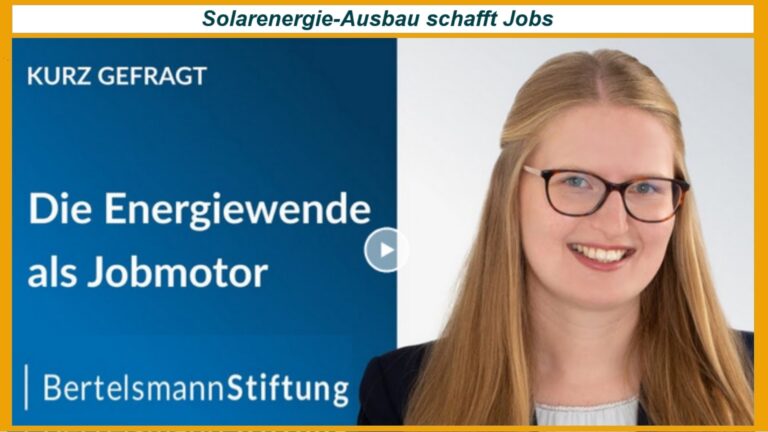 Startbild des Films mit Jana Fingerhut zum Thema Jobwachstum durch den Ausbau der Solarenergie.
