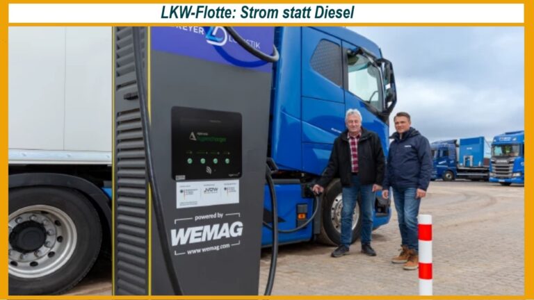 Landwirt testet mit Projektleiter E-Ladesäule von WEMAG für LKW – Schritt zur Energiewende im Transport
