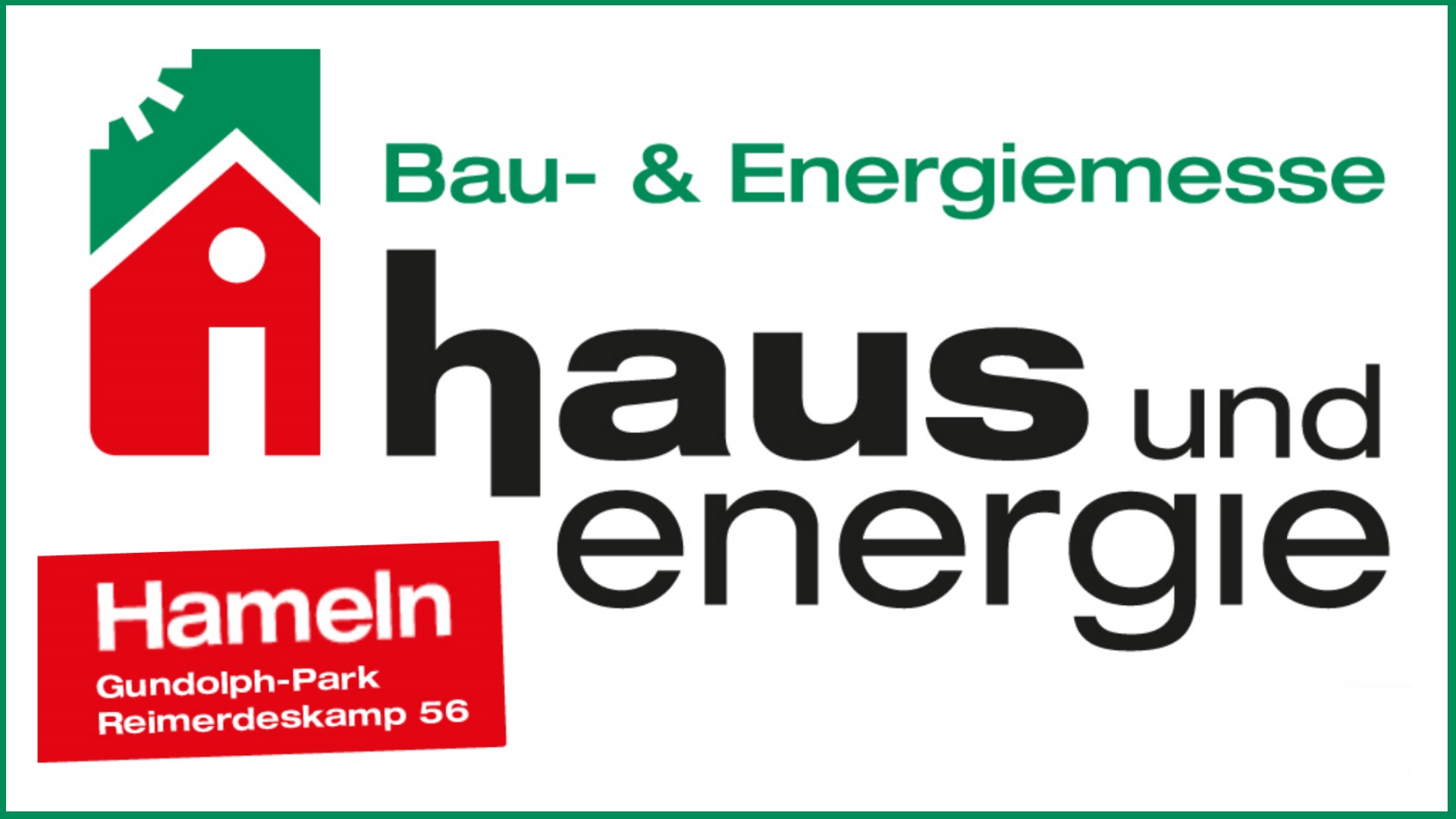 Logo der Messe haus und energie mit Fokus auf PV und Energiewende