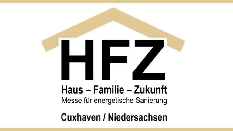 Logo der HFZ Messe Cuxhaven mit Fokus auf nachhaltiges Bauen und Photovoltaik