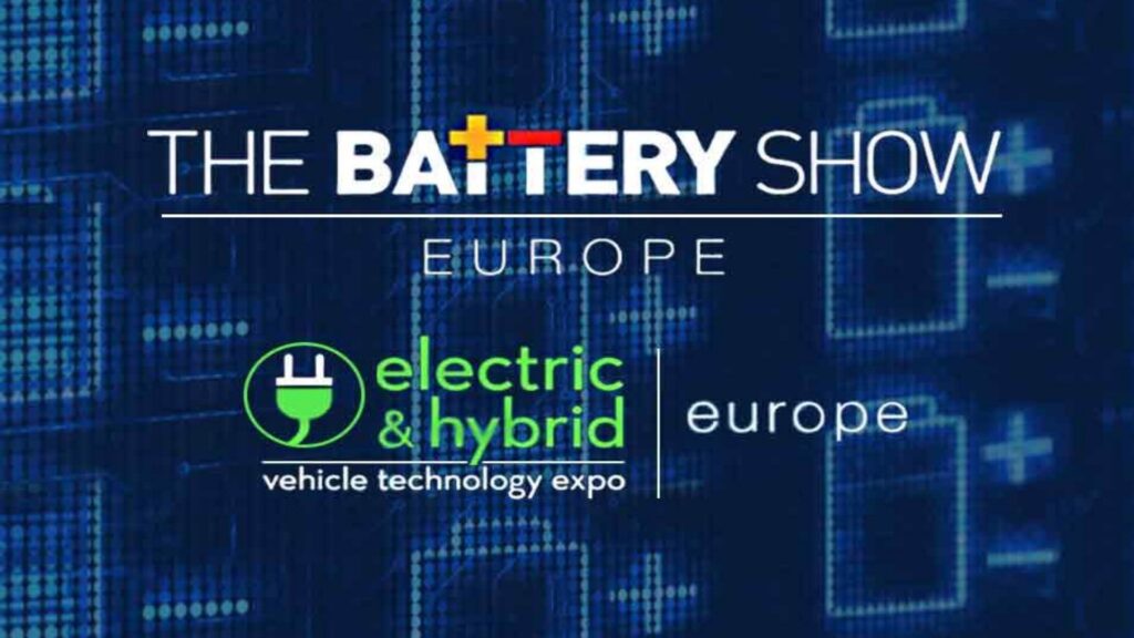 Logo der Messe "Die Batterie" mit Fokus auf Batterietechnologie und Elektromobilität