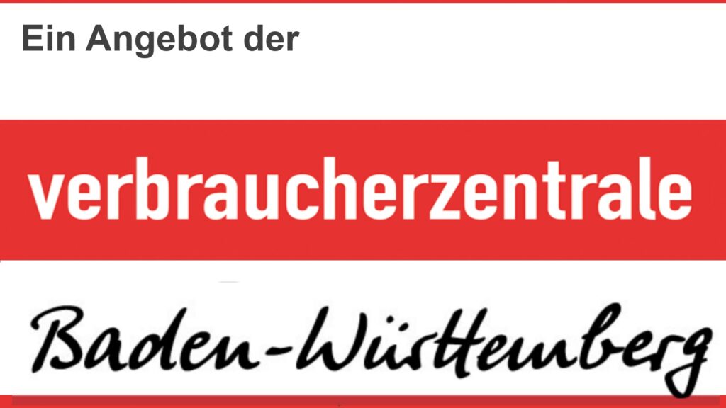 Logo der Verbraucherzentrale Baden-Württemberg mit dem Schriftzug „Ein Angebot der …“.
