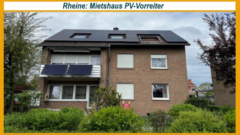 Mehrfamilienhaus in Rheine mit Photovoltaikanlage als Pilotprojekt für gemeinschaftliche Gebäudeversorgung