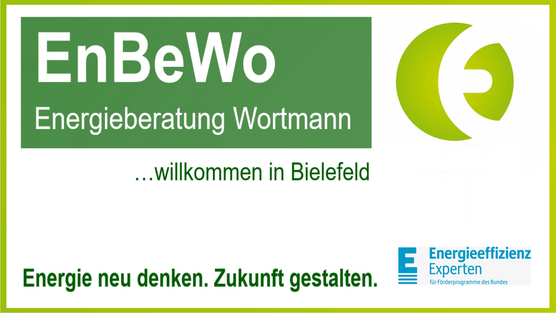 Logo der EnBeWo Energieberatung Wortmann – Ihr Partner für nachhaltige Energielösungen und Energieeffizienz.